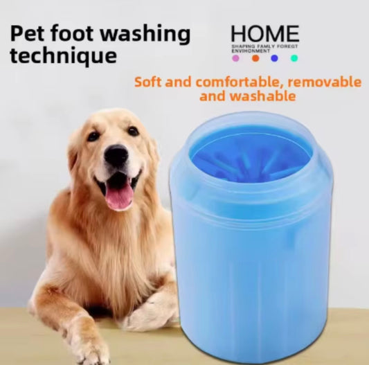 Pet foot washing technique